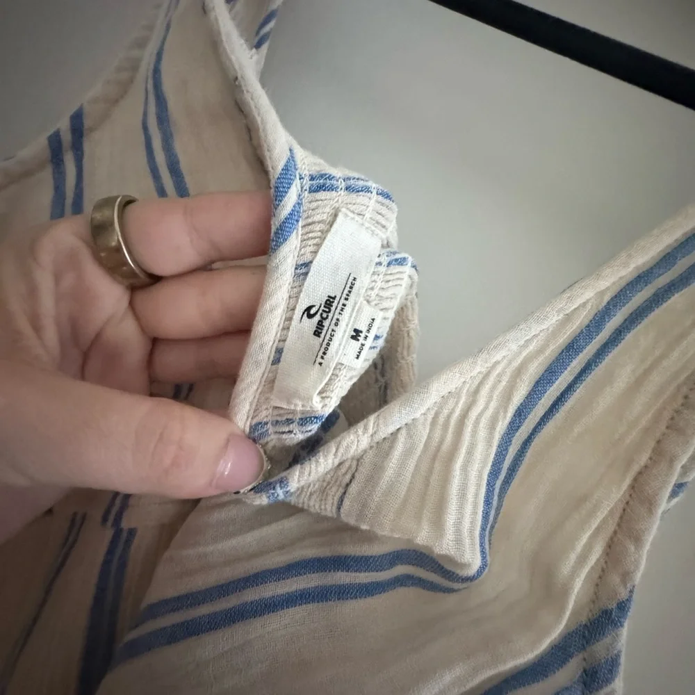 Ripcurl Blue and White Striped Surf Romper Cover Up - Picture 3 of 3